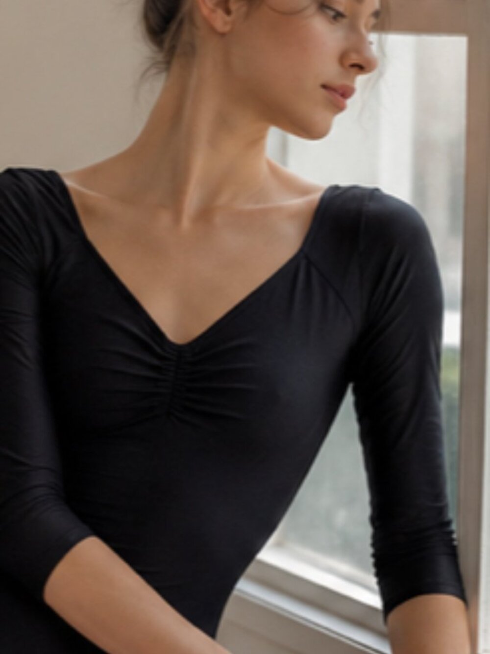 Mondor 3/4 Sleeve Ballet Leotard - Picture 3 of 5